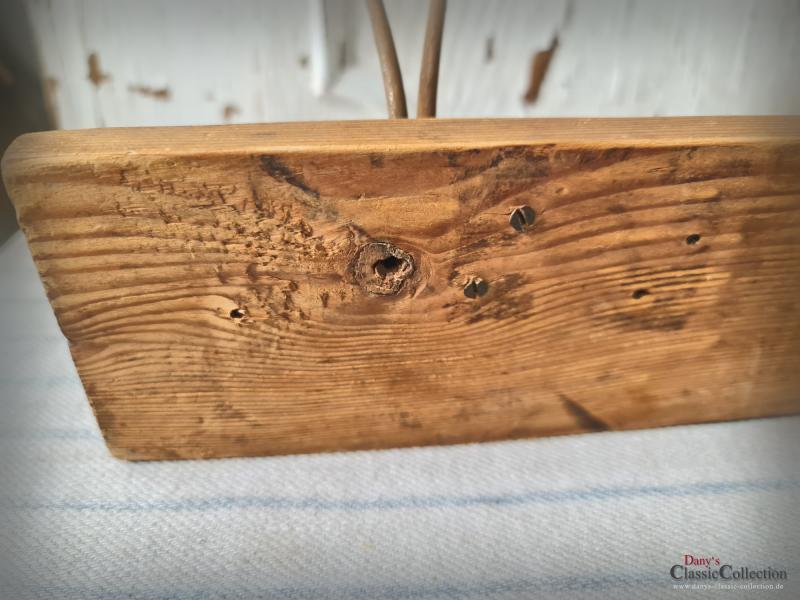 VERKAUFT ! Holz Garderobenleiste ~ Löwenkopf Hakenleiste ~ 3 Metallhaken ~ Garderobe rustikal ~ Vintage Landhaus ~ Flur ~ Gründerzeit