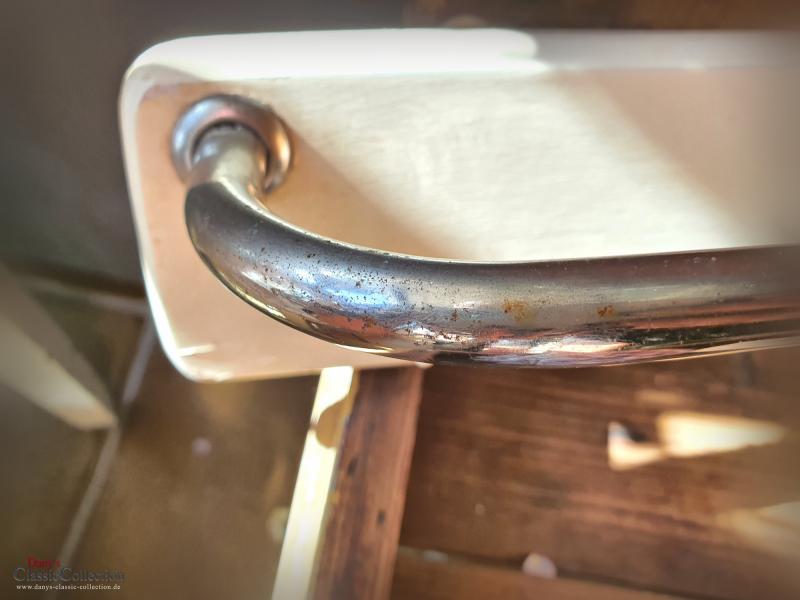 VERKAUFT ! Geschirrtuchhalter ~ Handtuchhalter ~ Hakenleiste ~ Chromstange + 3 Haken ~ Küchenhelfer rustikal ~ Vintage Landhausküche ~ hw3055