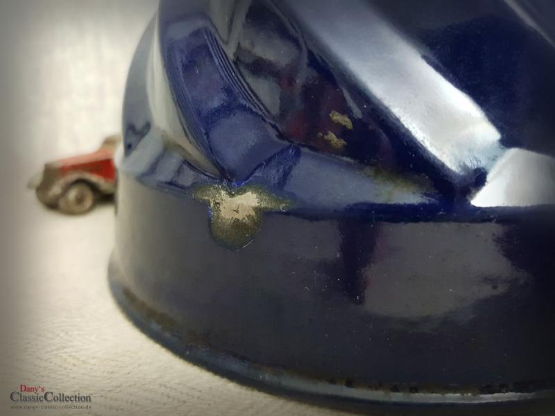 Emaille Guglhupf ~ dunkelblau innen weiß ~ Kuchenform emailliert ~ Vintage Küchendeko ~ Backform ~ Landhaus ~ Bauernhaus ~ hw3354