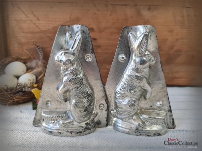 VERKAUFT ! Alte 11,5 cm H. Walter Hasen Schokoladenform ~ Osterhase ~ Vintage Osterdeko ~ Sammlerstück ~ Frohe Ostern ~ hy5358h2