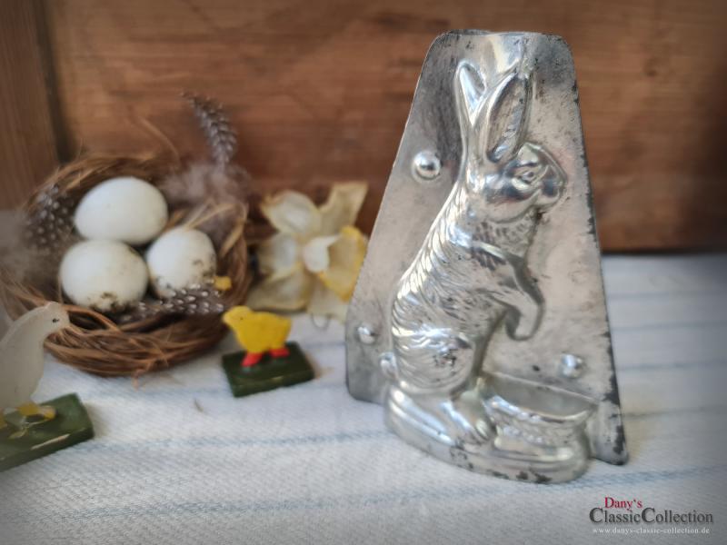 VERKAUFT ! Alte 11,5 cm H. Walter Hasen Schokoladenform ~ Osterhase ~ Vintage Osterdeko ~ Sammlerstück ~ Frohe Ostern ~ hy5358h2