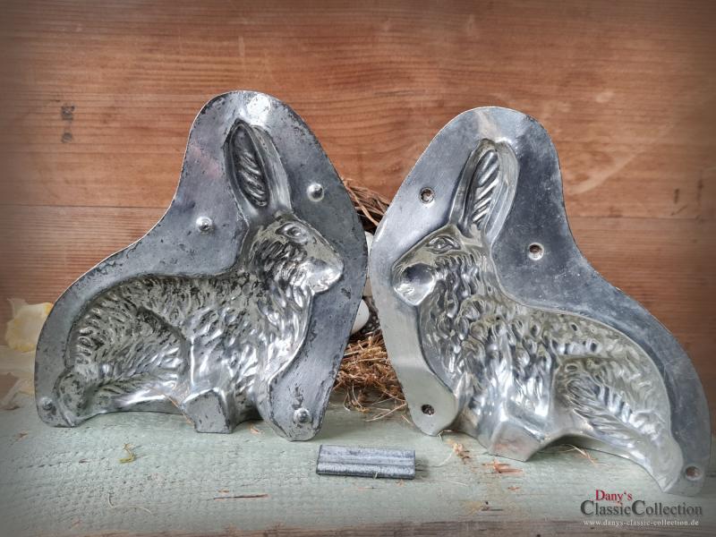 VERKAUFT ! Alte Hasen Schokoladenform 13,5 cm ~ Hase hockend ~ Osterdeko ~ Sammlerstück ~ Frohe Ostern ~ Küchendekoration ~ hy5321h7