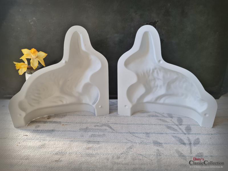 VERKAUFT ! Hase weiß Backform ~ Vintage Osterhasen Biskuitform ~ Schokoladenform ~ Osterdeko ~ Brocante ~ Shabby Deko ~ Küchendeko ~ hy4887hw