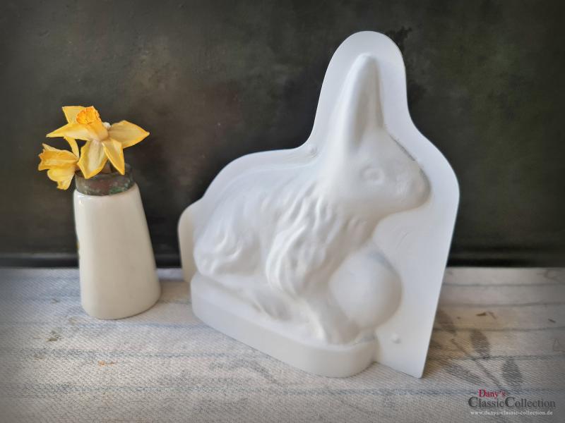 VERKAUFT ! Hase weiß Backform ~ Vintage Osterhasen Biskuitform ~ Schokoladenform ~ Osterdeko ~ Brocante ~ Shabby Deko ~ Küchendeko ~ hy4887hw