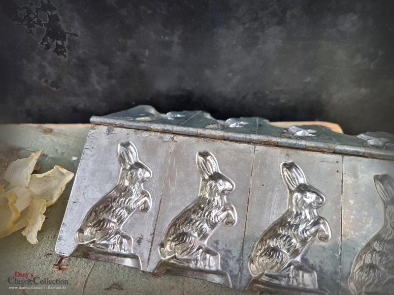 VERKAUFT ! 5 Hasen ~ Schokoladenform mit Scharnier ~ HERIS Osterhase #403 ~ Vintage Osterdeko ~ Frohe Ostern ~ Landhausdekor ~ Sammlerstück ~ hy5397f2
