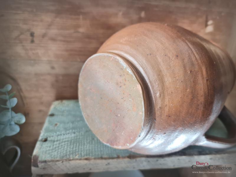 VERKAUFT - Alter Steinzeug Wasserkrug ~ Steingut ~Tonkrug ~ braun ~ lasiert ~ Bauernkeramik ~ rustikale Deko ~ Landhausküche ~ pk22hdtkb