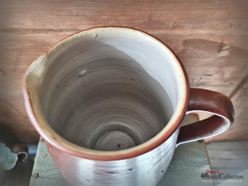 VERKAUFT - Alter Steinzeug Wasserkrug ~ Steingut ~Tonkrug ~ braun ~ lasiert ~ Bauernkeramik ~ rustikale Deko ~ Landhausküche ~ pk22hdtkb