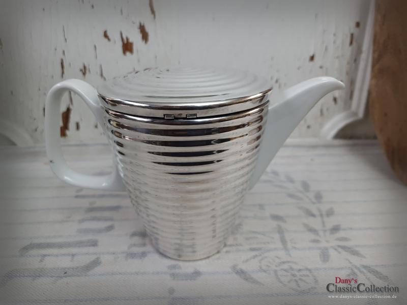 VERKAUFT ! versilberte WMF Warmhaltekanne ~ Bienenkorb Kaffeekanne ~ 1 Liter ~ 50er Jahre ~ Designklassiker ~ Bauscher Weiden ~ Sammlerstück ~ hs1450