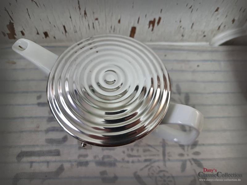 VERKAUFT ! versilberte WMF Warmhaltekanne ~ Bienenkorb Kaffeekanne ~ 1 Liter ~ 50er Jahre ~ Designklassiker ~ Bauscher Weiden ~ Sammlerstück ~ hs1450