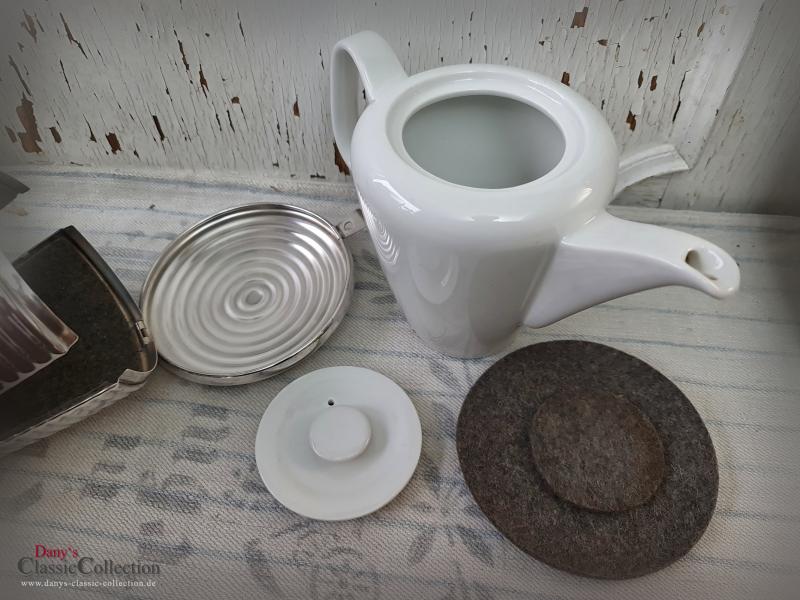 VERKAUFT ! versilberte WMF Warmhaltekanne ~ Bienenkorb Kaffeekanne ~ 1 Liter ~ 50er Jahre ~ Designklassiker ~ Bauscher Weiden ~ Sammlerstück ~ hs1450