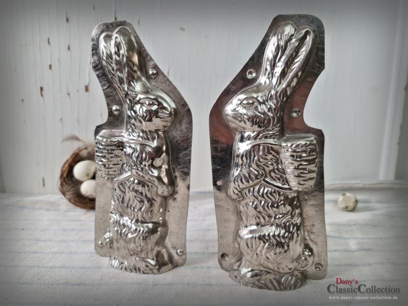 VERKAUFT ! Hase Schokoladenform 21 cm ~ Osterhase aufrecht mit Korb ~ Vintage Osterdeko ~ Frohe Ostern ~ Vintage Ostern ~ hy5336