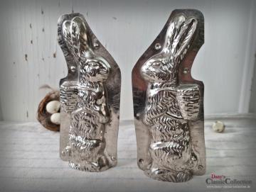 VERKAUFT ! Hase Schokoladenform 21 cm ~ Osterhase aufrecht mit Korb ~ Vintage Osterdeko ~ Frohe Ostern ~ Vintage Ostern ~ hy5336