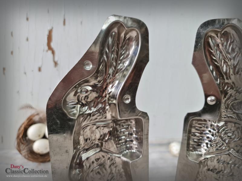 VERKAUFT ! Hase Schokoladenform 21 cm ~ Osterhase aufrecht mit Korb ~ Vintage Osterdeko ~ Frohe Ostern ~ Vintage Ostern ~ hy5336