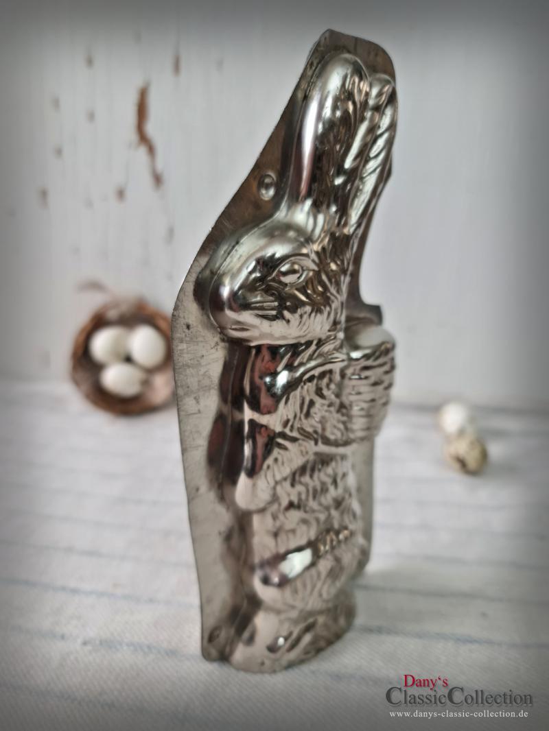 VERKAUFT ! Hase Schokoladenform 21 cm ~ Osterhase aufrecht mit Korb ~ Vintage Osterdeko ~ Frohe Ostern ~ Vintage Ostern ~ hy5336