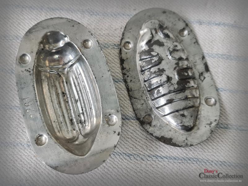 Alte 10 cm Maikäfer Schokoladenform oval ~ Gießform ~ H.Walter Berlin ~ hy5949