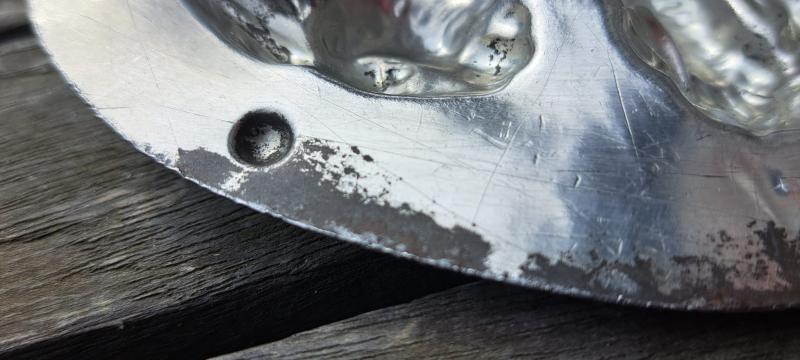 VERKAUFT ! Anton Reiche Schokoladenform 15 cm ~ 1925 ~ Häsin mit Eierkorb ~ Metall Gießform ~ Ostern ~ Sammlerstück