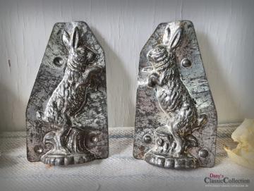VERKAUFT ! Alte 12 cm H.Walter Hasen Schokoladenform ~ aufrechter Osterhase ~ Vintage Osterdeko ~ Sammlerstück ~ Frohe Ostern