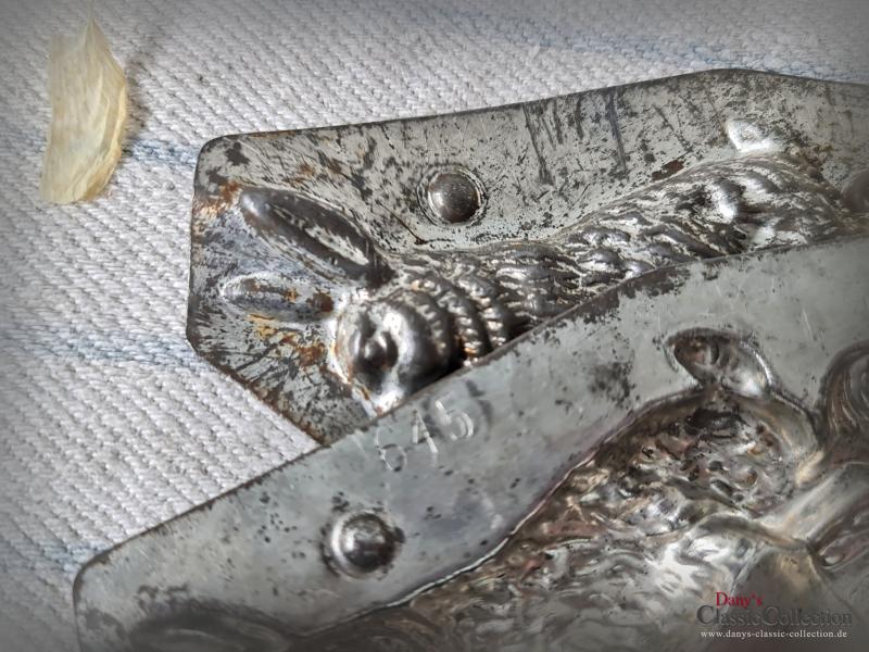 VERKAUFT ! Alte 12 cm H.Walter Hasen Schokoladenform ~ aufrechter Osterhase ~ Vintage Osterdeko ~ Sammlerstück ~ Frohe Ostern