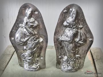 RARITÄT ! Anton Reiche Hase ~ Schokoladenform 11,8 cm ~ 1925 ~ Wanderhase ~ Metall Form ~ Gießform ~ Ostern ~ Sammlerstück