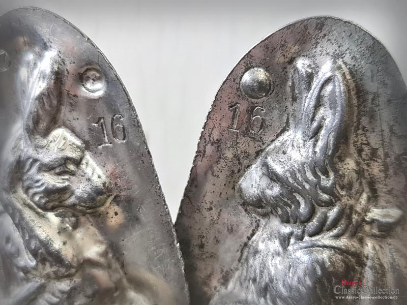 RARITÄT ! Anton Reiche Hase ~ Schokoladenform 11,8 cm ~ 1925 ~ Wanderhase ~ Metall Form ~ Gießform ~ Ostern ~ Sammlerstück