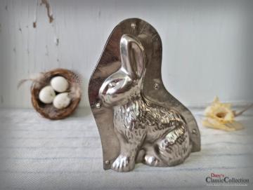 VERKAUFT ! Alte 15 cm Hasen Schokoladenform 13,5 cm ~ Hase hockend ~ Osterdeko ~ Sammlerstück ~ Frohe Ostern ~ Küchendekoration