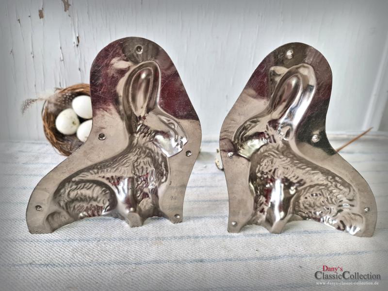 VERKAUFT ! Alte 15 cm Hasen Schokoladenform 13,5 cm ~ Hase hockend ~ Osterdeko ~ Sammlerstück ~ Frohe Ostern ~ Küchendekoration