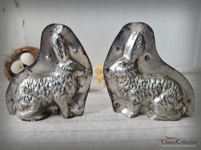 VERKAUFT ! Alte 13,5 cm Hasen Schokoladenform 13,5 cm ~ Hase hockend ~ Osterdeko ~ Sammlerstück ~ Frohe Ostern ~ Küchendekoration