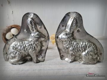 VERKAUFT ! Alte 13,5 cm Hasen Schokoladenform 13,5 cm ~ Hase hockend ~ Osterdeko ~ Sammlerstück ~ Frohe Ostern ~ Küchendekoration