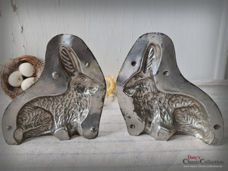 VERKAUFT ! Alte 13,5 cm Hasen Schokoladenform 13,5 cm ~ Hase hockend ~ Osterdeko ~ Sammlerstück ~ Frohe Ostern ~ Küchendekoration