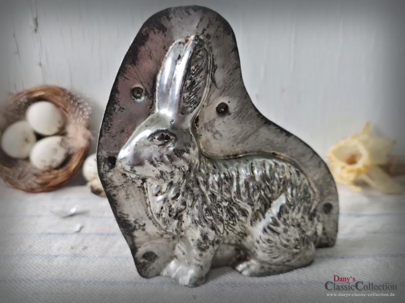 VERKAUFT ! Alte 13,5 cm Hasen Schokoladenform 13,5 cm ~ Hase hockend ~ Osterdeko ~ Sammlerstück ~ Frohe Ostern ~ Küchendekoration