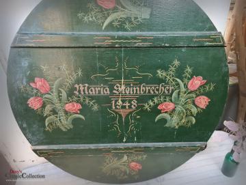 VERKAUFT ! SELTENES handbemaltes XXL Teigbrett ~ Kuchenbrett ~ Bäckerbrett ~ Brotzeitbrett ~ Vintage Landhausküche ~ Bauernhaus