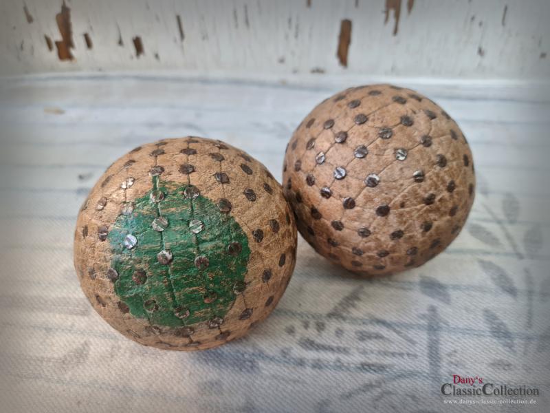 VERKAUFT ! Boule Kugel PAARE ~ Holz Kugel geschraubt ~ antike Pétanque Kugel ~ französisches Kugelspiel ~ Provence ~ Boccia