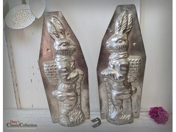 VERKAUFT ! 43 cm Kilometer Hase ~ seltene Schokoladen Schauform ~ Metallform ~ Patisserie ~ Wanderhase ~ Sammlerstück ~ Frohe Ostern