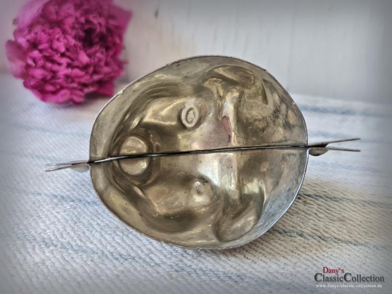 VERKAUFT ! Vintage Schweinekopf Schokoladenform ~ Metall Gießform ~ Sammlerstück ~ Glücksbringer ~ Dekoration