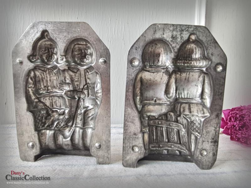 VERKAUFT ! 15 cm Max & Moritz Schokoladenform ~ seltene Gießform ~ Rarität ~ Wilhelm Busch Lausbuben ~ H. Walter Sammlerstück