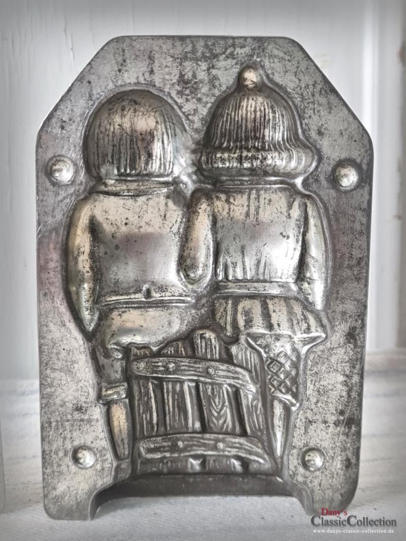 VERKAUFT ! 15 cm Max & Moritz Schokoladenform ~ seltene Gießform ~ Rarität ~ Wilhelm Busch Lausbuben ~ H. Walter Sammlerstück