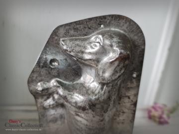 VERKAUFT ! 21 cm Dackel Schokoladenform ~ Halbe Form ~ Männchen machen ~ Langhaar Dackel ~ Teckel Form ~ Haustier ~ Sammlerstück