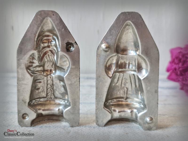 Santa 9 cm Schokoladenform ~ HERIS Nikolaus ~ Vintage Metallform ~ Patisserie ~ Weihnachtsmann ~ Sammlerstück ~ Vintage Home