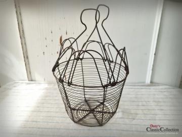 VERKAUFT ! Draht Salatschleuder ~ Eierkorb ~ Frankreich ~ Fil de Fer ~ Metall ~ Landhausküche rustikal ~ Bauernhaus ~ Obstkorb ~ Aufbewahrung