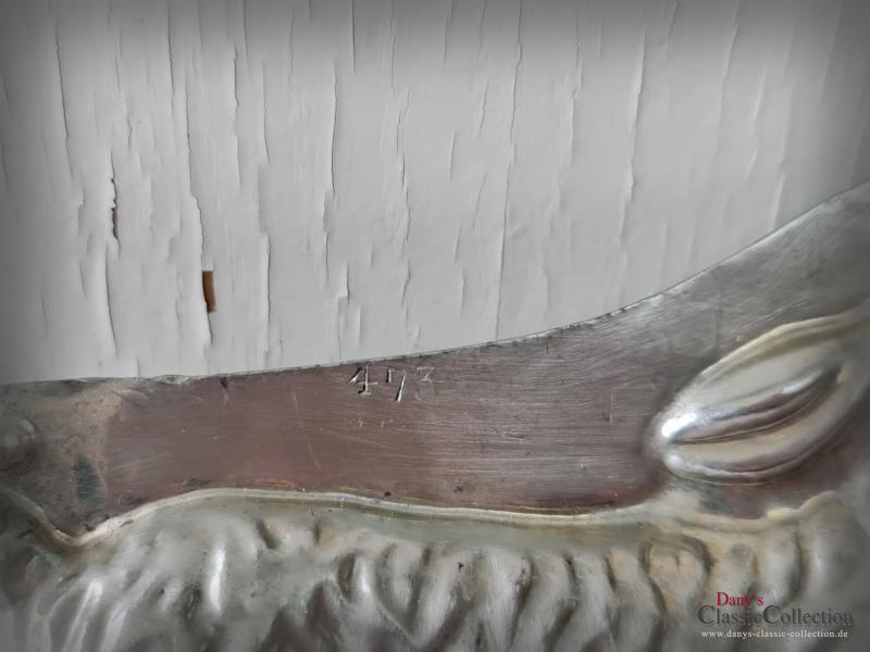 VERKAUFT ! Rennender Hase Schokoladenform ~ laufender Hase ~ antike Metall Gießform ~ Patisserie ~ seltenes Sammlerstück ~ Shabby Ostern