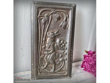 VERKAUFT ! Hasen Schokoladen Tafel ~ Oster Schokoladenform ~ H. Walter Metall Gießform ~ Vintage Ostern ~ Landhausküche ~ Frohe Ostern