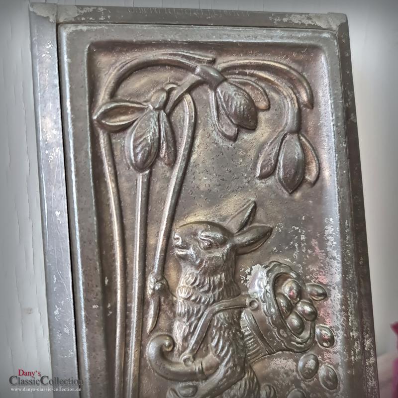 VERKAUFT ! Hasen Schokoladen Tafel ~ Oster Schokoladenform ~ H. Walter Metall Gießform ~ Vintage Ostern ~ Landhausküche ~ Frohe Ostern