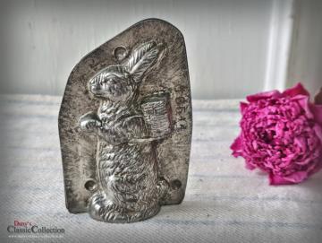 VERKAUFT ! Anton Reiche Schokoladenform 10,5 cm ~ #16511 Hase aufrecht mit Kiepe ~ Metall Form ~ Gießform ~ Vintage Osterhase ~ Frohe Ostern