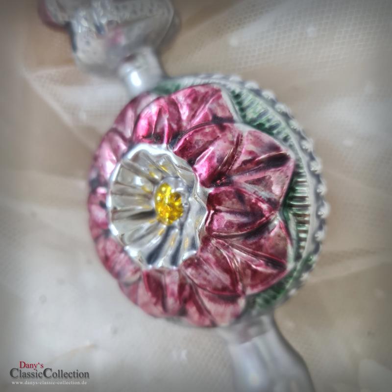 Außergewöhnliche Nikolaus Christbaumspitze 21,5 cm ~ Blume mit Einstich ~ bunte Bemalung ~ Weihnachtsbaum ~ Frohe Weihnachten