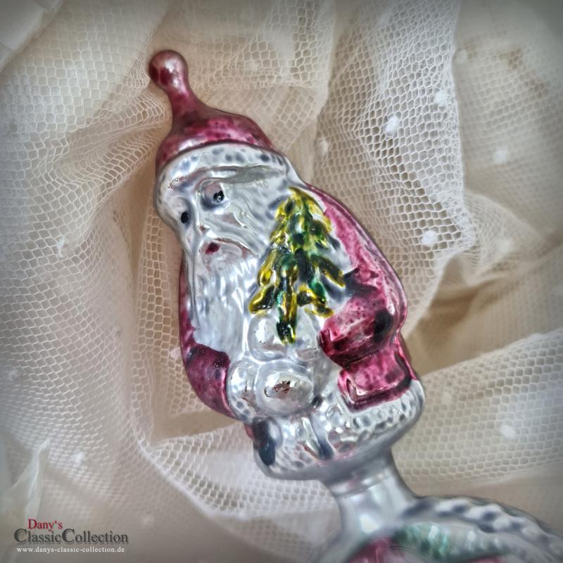 Außergewöhnliche Nikolaus Christbaumspitze 21,5 cm ~ Blume mit Einstich ~ bunte Bemalung ~ Weihnachtsbaum ~ Frohe Weihnachten