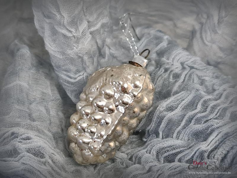 VERKAUFT ! Antike Traube Christbaumschmuck ~ Beere silber verspiegelt ~ Baumbehang ~ Weihnachtsbaum ~ shabby Weihnacht ~ nostalgische Weihnachten