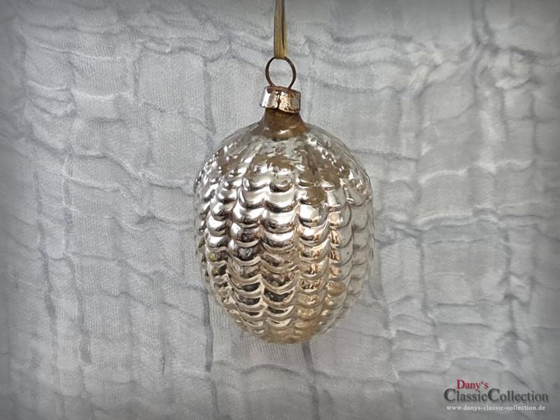 VERKAUFT ! Antike Beere Christbaumschmuck ~ Erdbeere silber verspiegelt ~ Baumbehang ~ Weihnachtsbaum ~ shabby Weihnacht ~ nostalgische Weihnachten