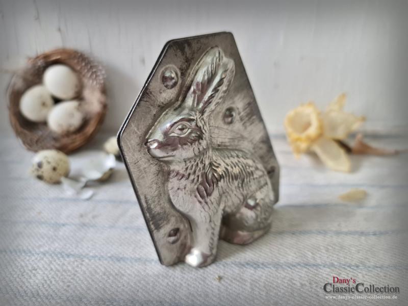 Alte 10 cm Hasen Schokoladenform ~ Hase hockend sitzend ~ Osterdeko ~ Sammlerstück ~ Frohe Ostern ~ Küchendekoration