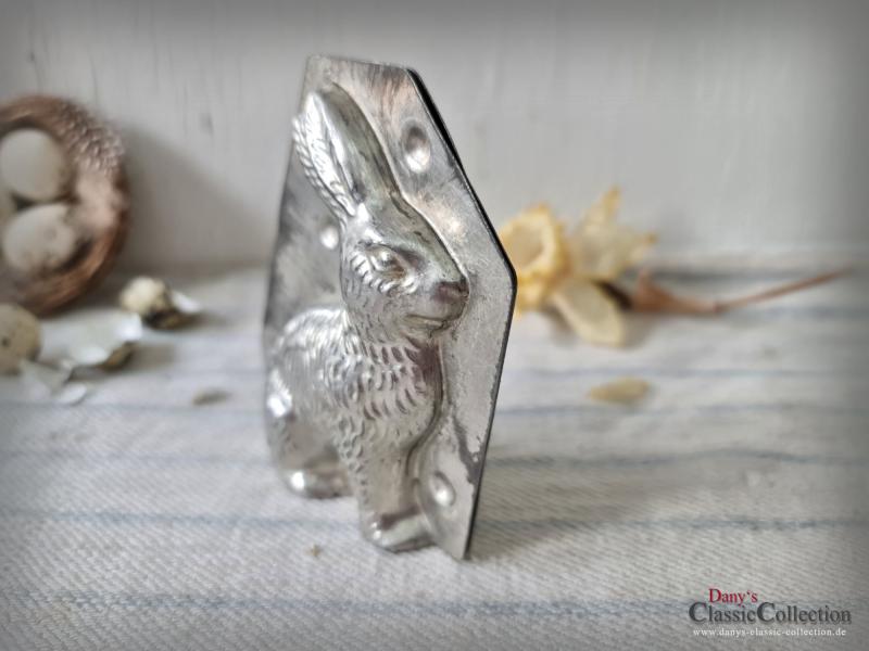 Alte 10 cm Hasen Schokoladenform ~ Hase hockend sitzend ~ Osterdeko ~ Sammlerstück ~ Frohe Ostern ~ Küchendekoration