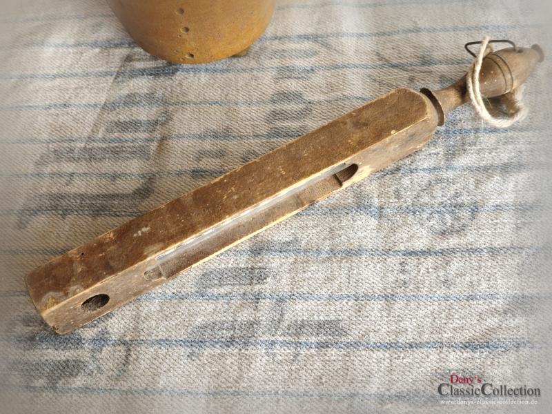 VERKAUFT ! Holz Thermometer 31 cm ~ Holzthermometer ~ Badethermometer ~ Vintage Deko ~ Landhaus ~ Rarität ~ Sammlerstück